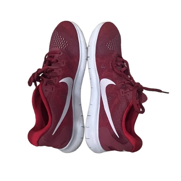 Nike Men's Red Free Run Knit Lace Up Sneakers Size 9 - Picture 6 of 8